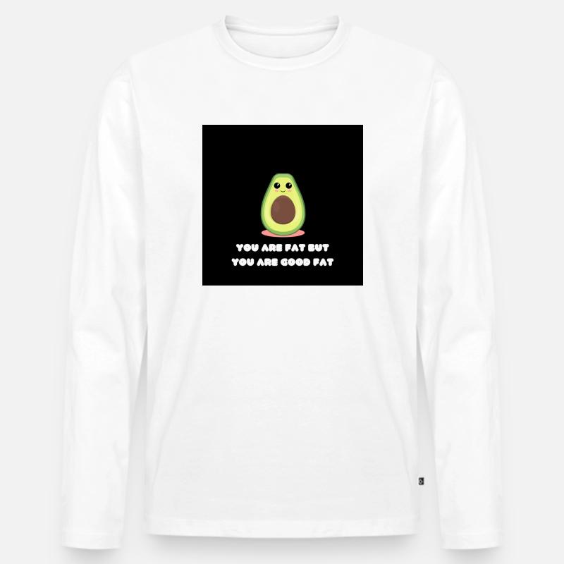Cute Avocado - Männer Premium Bio Langarmshirt - Weiß