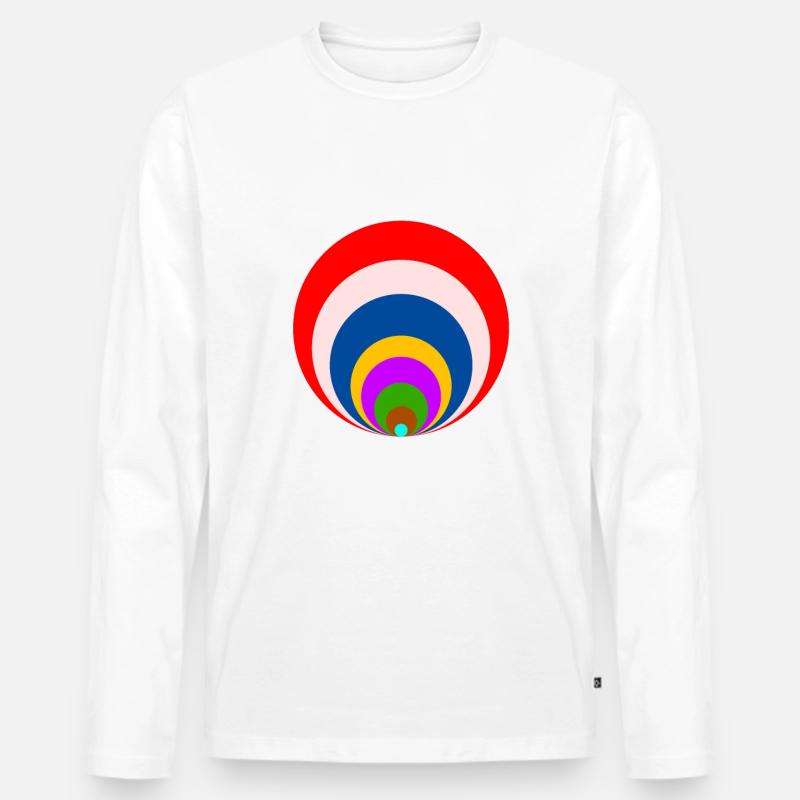 Center drop - Männer Premium Bio Langarmshirt - Weiß