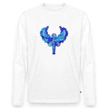 Angel No. 2 - Design A - Men's Premium Organic Long Sleeve Shirt - white - Front - Nico (187cm)