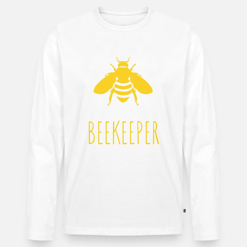 Beekeeper Biene Imker - Männer Premium Bio Langarmshirt - Weiß