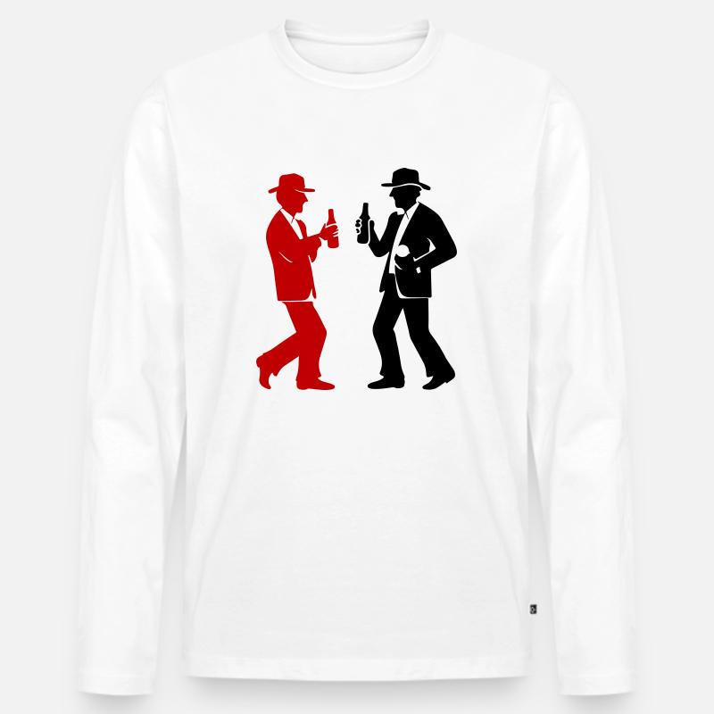 Drinking Team Party - Männer Premium Bio Langarmshirt - Weiß