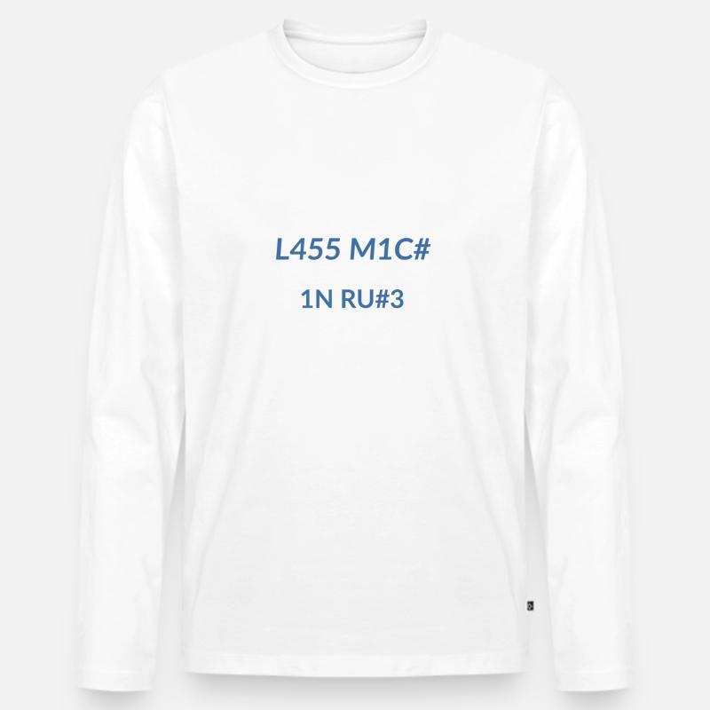 Lass mich in ruhe - Männer Premium Bio Langarmshirt - Weiß