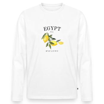 Égypte - Afrique - Le Caire - Souvenir - Cadeau - T-shirt manches longues Premium bio Homme - blanc - Devant - Nico (187cm)