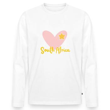 Afrique du Sud - Sahara - Afrique - Clifton - Cape Town - T-shirt manches longues Premium bio Homme - blanc - Devant - Nico (187cm)