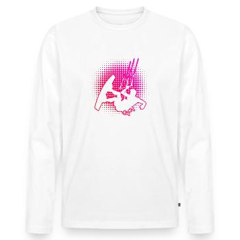 Kitesurfer Kitesurfing Kitesurf Kite Kite Kiting - Men's Premium Organic Long Sleeve Shirt - white - Front - Nico (187cm)