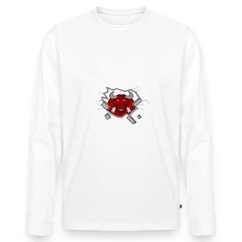 Stier Tierkreiszeichen Sternzeichen - Männer Premium Bio Langarmshirt - Weiß - Vorne - Nico (187cm)