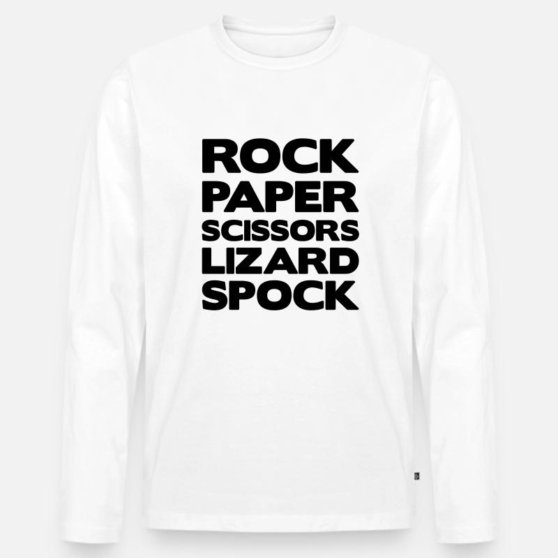 RockPaper - Männer Premium Bio Langarmshirt - Weiß
