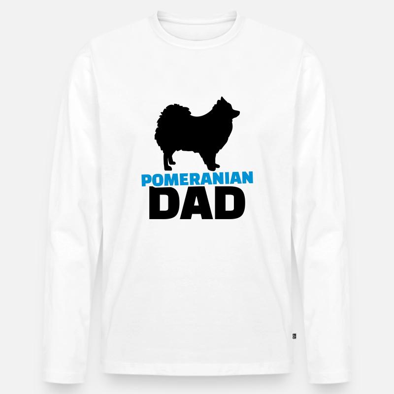 Spitz - Männer Premium Bio Langarmshirt - Weiß