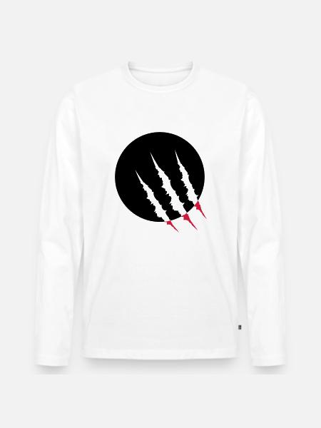 krallen_02 - Men's Premium Organic Long Sleeve Shirt - white