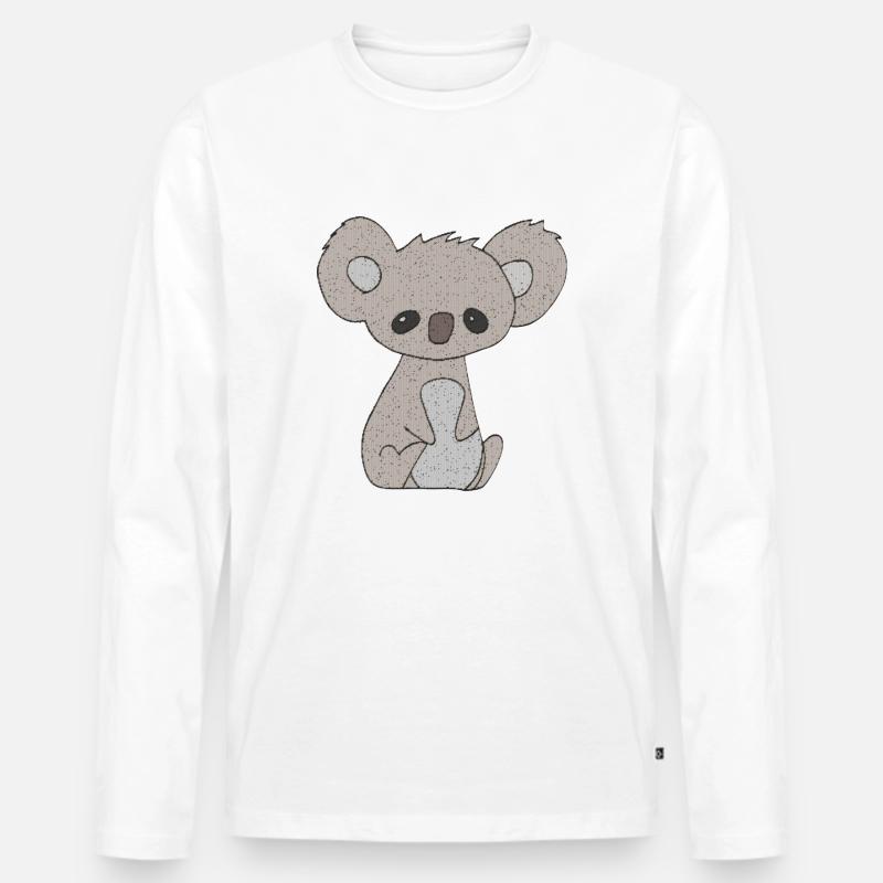 koala bär - Männer Premium Bio Langarmshirt - Weiß