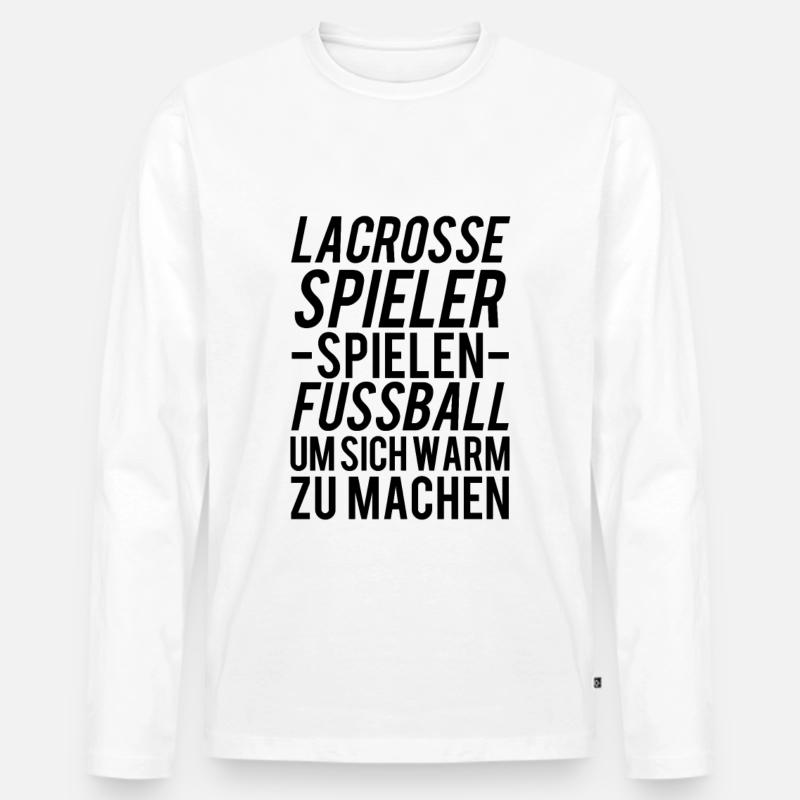 Lacrosse - Männer Premium Bio Langarmshirt - Weiß