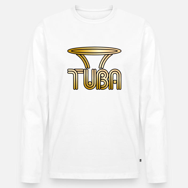 Tuba Design - Männer Premium Bio Langarmshirt - Weiß