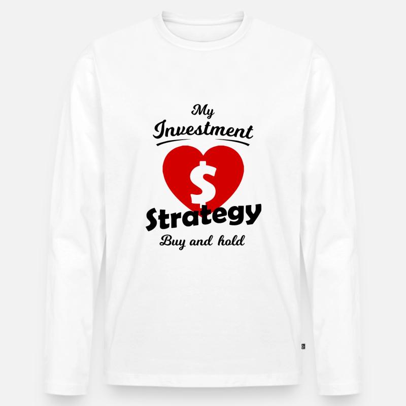 Die Aktien Gewinner - Männer Premium Bio Langarmshirt - Weiß