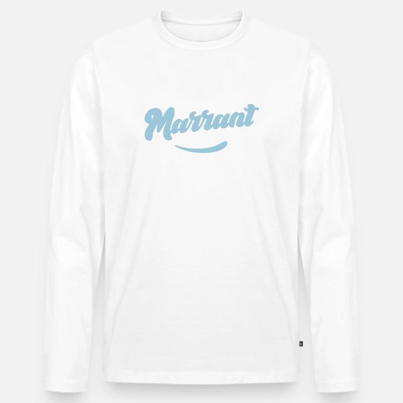 Lustig - lustig - Männer Premium Bio Langarmshirt - Weiß