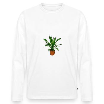 Mein Garten meine Passion Gärtner - Männer Premium Bio Langarmshirt - Weiß - Vorne - Nico (187cm)
