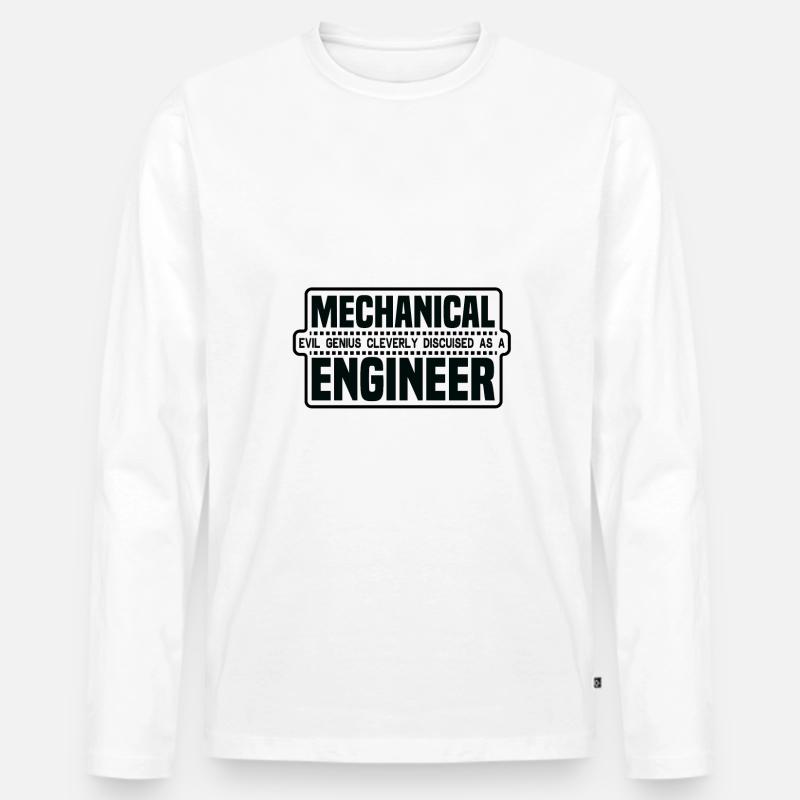 Mechanical Engineer - Männer Premium Bio Langarmshirt - Weiß