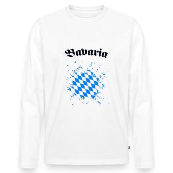 Bayern Bavaria - Men's Premium Organic Long Sleeve Shirt - white - Front - Nico (187cm)