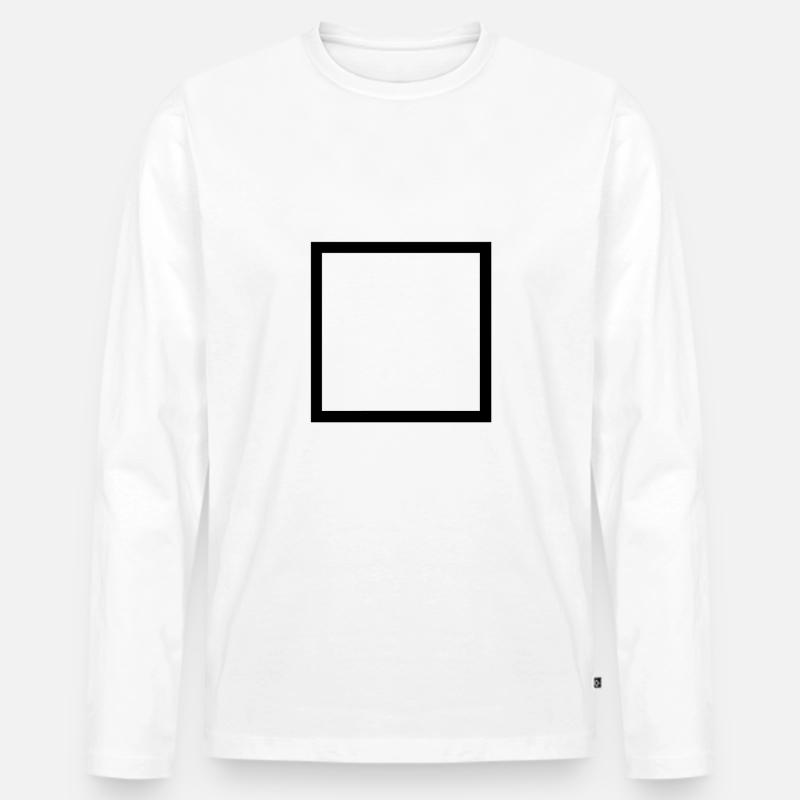 Platz - Männer Premium Bio Langarmshirt - Weiß