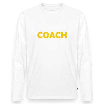 Coach - Men's Premium Organic Long Sleeve Shirt - white - Front - Nico (187cm)