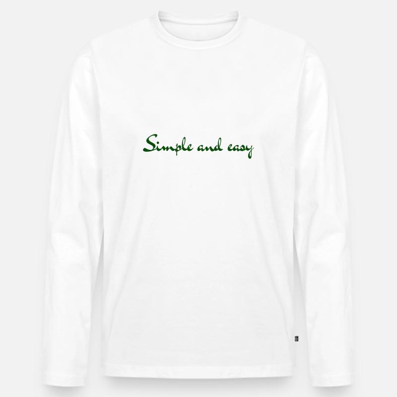 Simple and easy - Männer Premium Bio Langarmshirt - Weiß