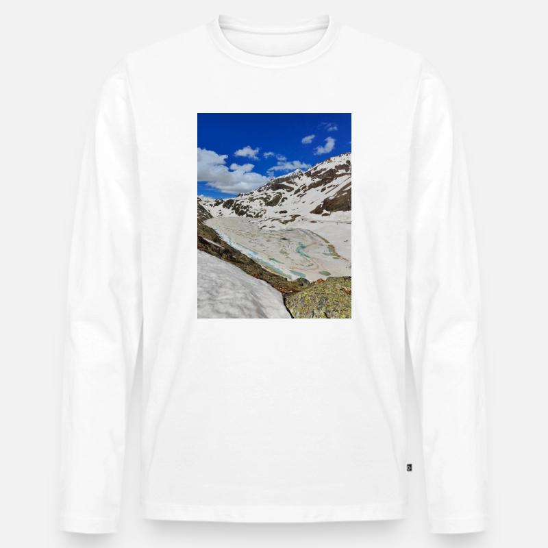 Lac Blanc Juni 2024 - Männer Premium Bio Langarmshirt - Weiß