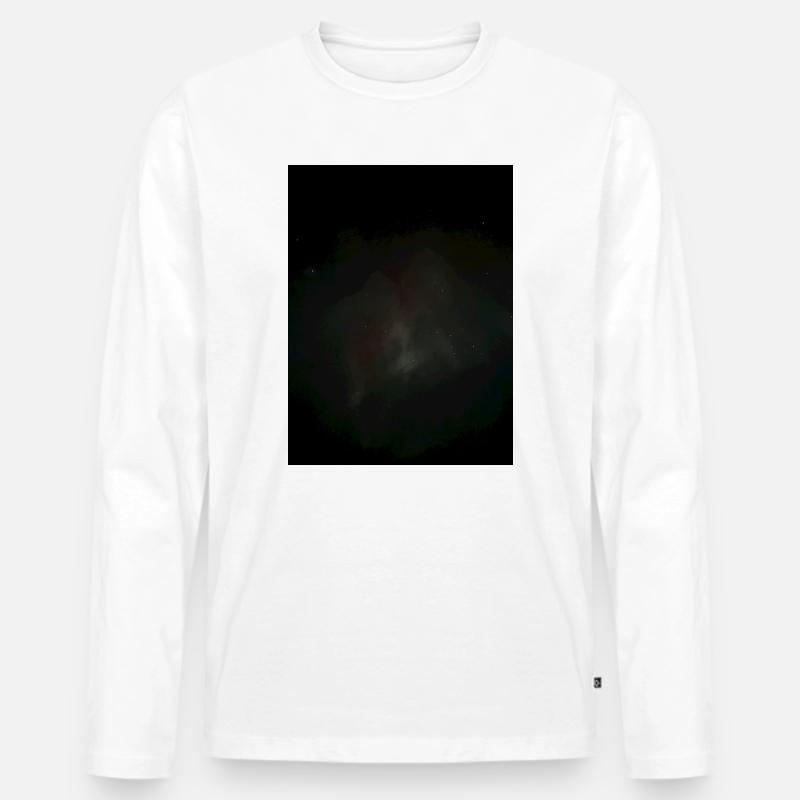 Nebel, Nachthimmelskörper - Männer Premium Bio Langarmshirt - Weiß