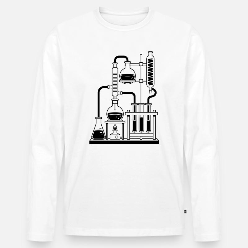 Labor - Männer Premium Bio Langarmshirt - Weiß