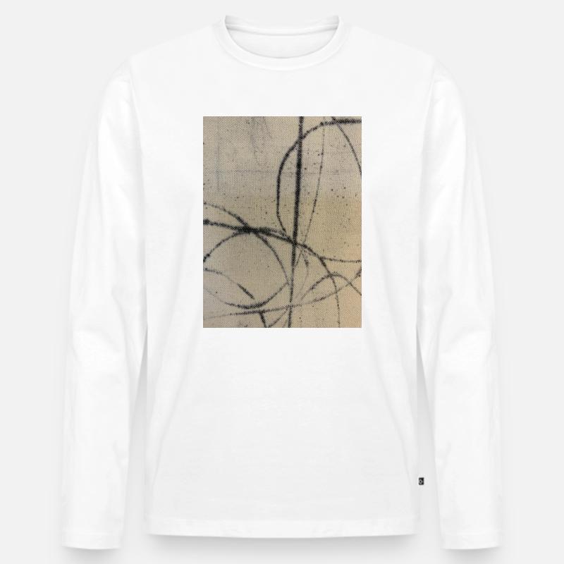 Abstrakte Kunst auf Pullover - Männer Premium Bio Langarmshirt - Weiß