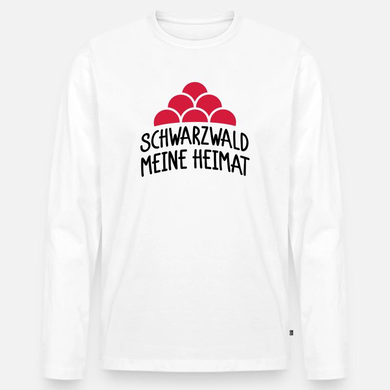Schwarzwald meine Heimat - Männer Premium Bio Langarmshirt - Weiß