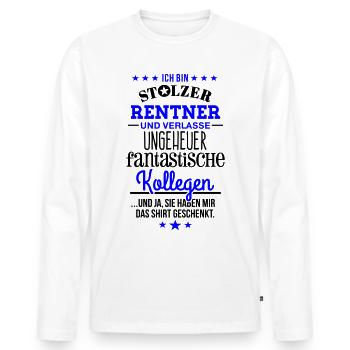 Ungeheuer fantastische Kollegen Rentner - Männer Premium Bio Langarmshirt - Weiß - Vorne - Nico (187cm)