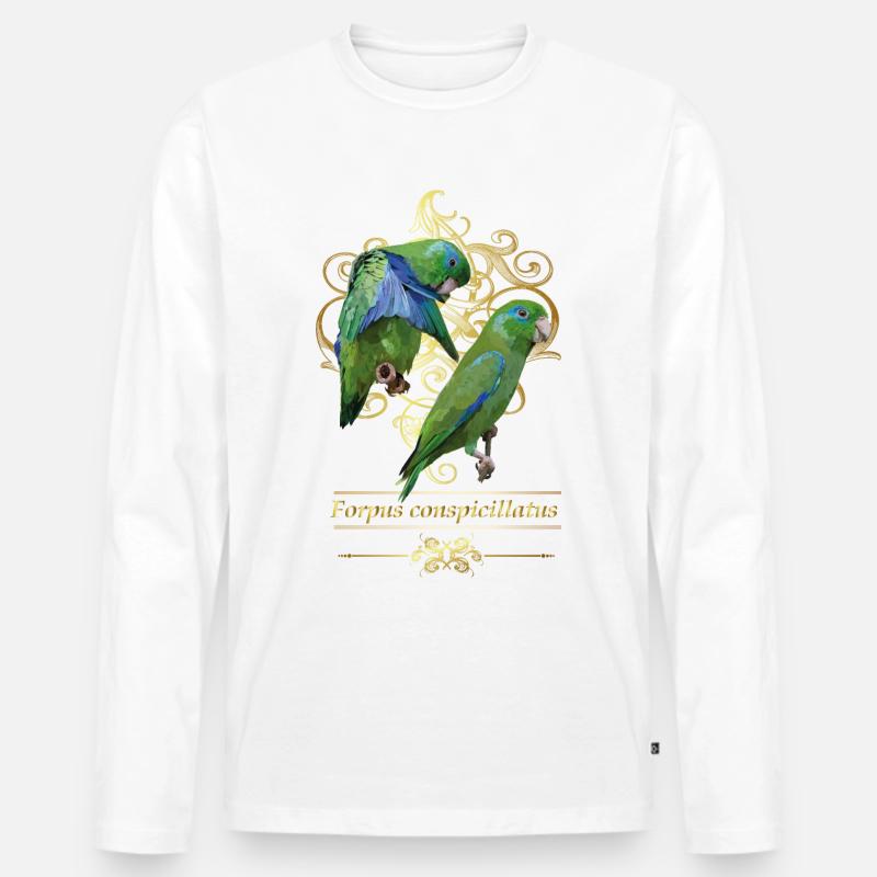 Cotorrita von Brille - Männer Premium Bio Langarmshirt - Weiß