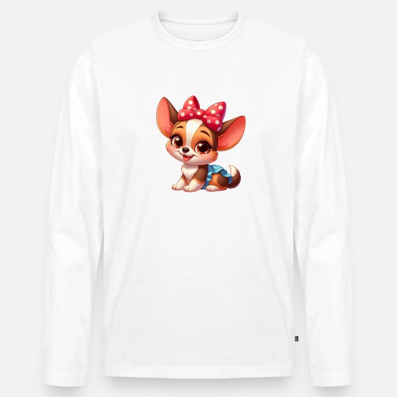 Chihuahua 9 - Männer Premium Bio Langarmshirt - Weiß