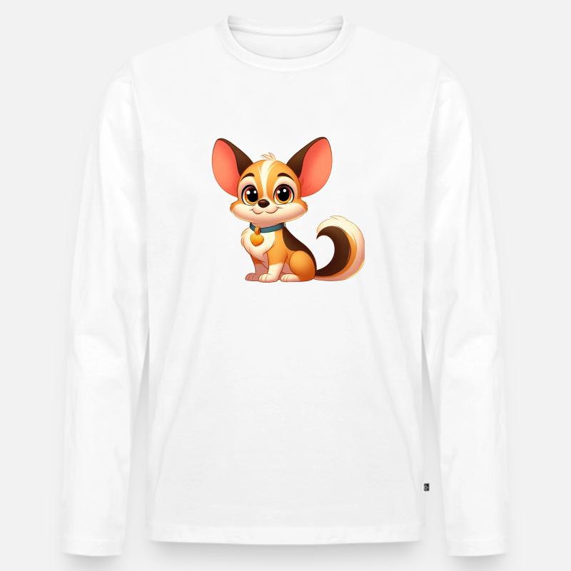 Chihuahua - Männer Premium Bio Langarmshirt - Weiß