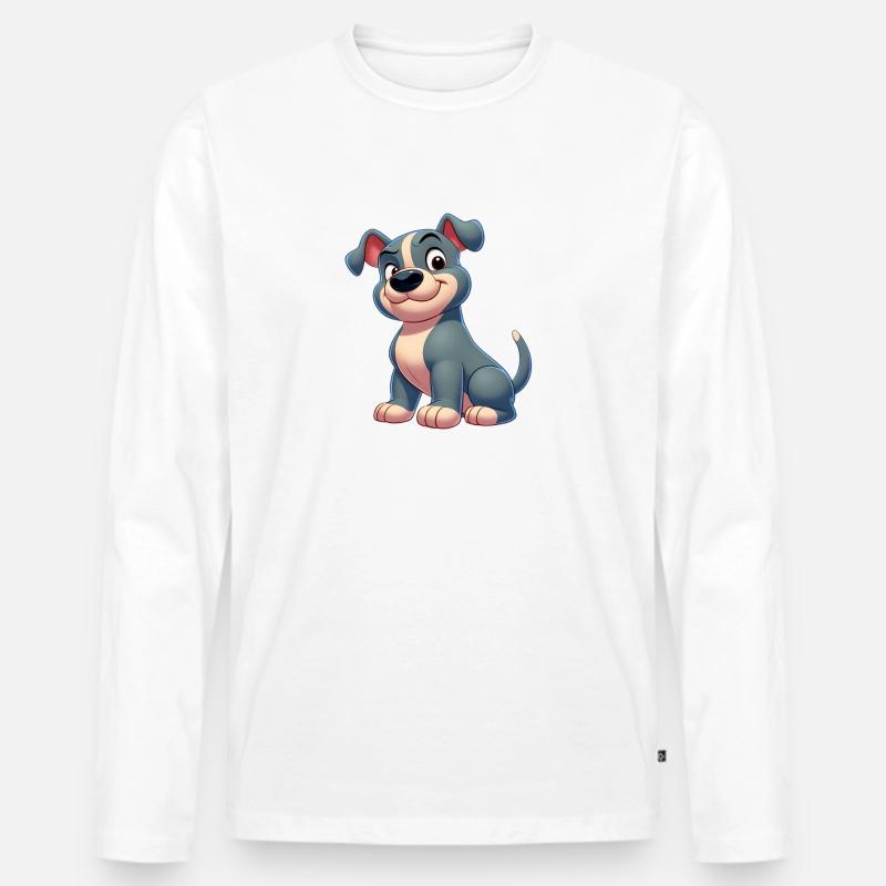 Pitbull 2 - Männer Premium Bio Langarmshirt - Weiß