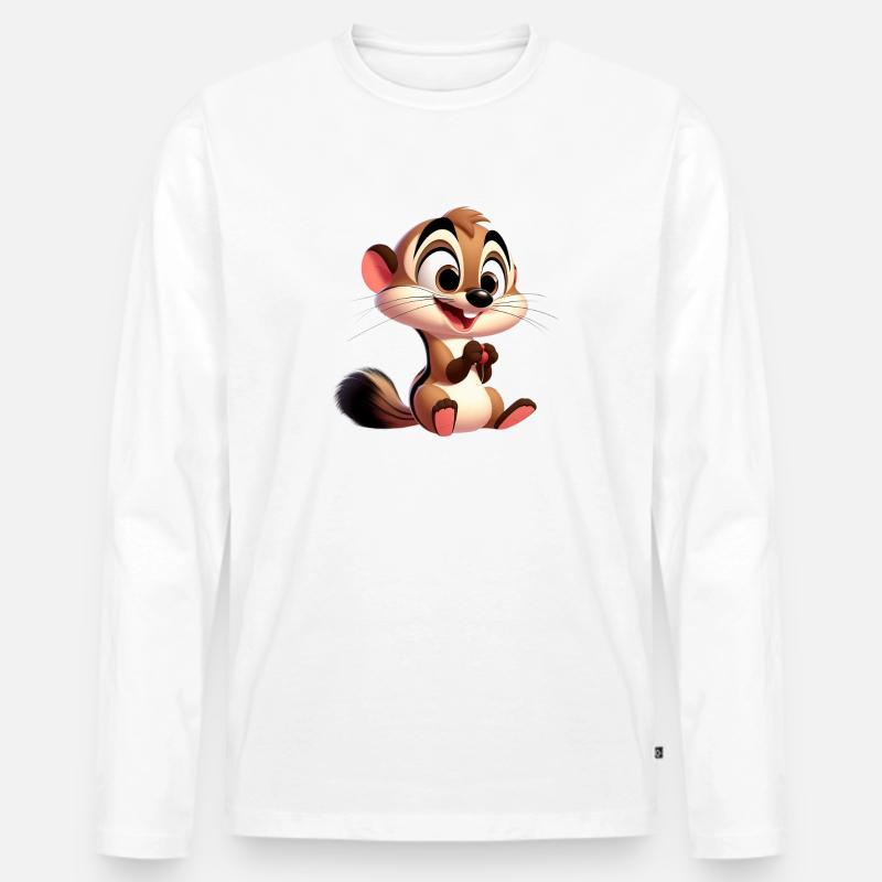 Wiesel - Männer Premium Bio Langarmshirt - Weiß