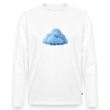 Cloud - Men's Premium Organic Long Sleeve Shirt - white - Front - Nico (187cm)