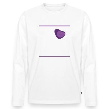 bloc rocher rochers escalade libre escalade - T-shirt manches longues Premium bio Homme - blanc - Devant - Nico (187cm)