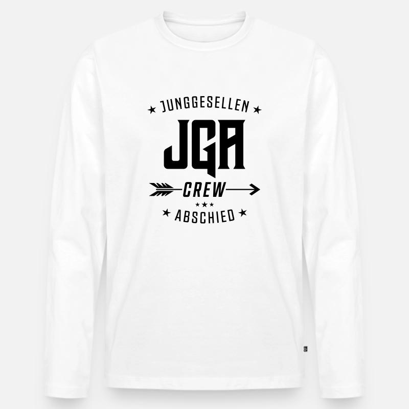 jga crew junggesellen - Männer Premium Bio Langarmshirt - Weiß