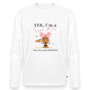 Single Moms Divorced Mom Single Parent - Men's Premium Organic Long Sleeve Shirt - white - Front - Nico (187cm)