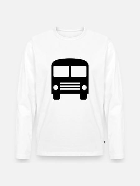 bus - Männer Premium Bio Langarmshirt - Weiß