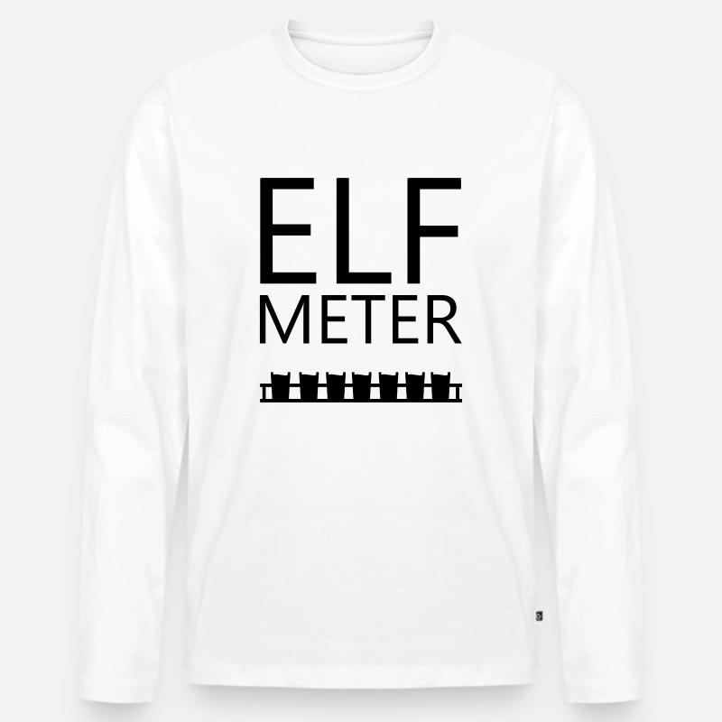 Elf Meter Bier - Männer Premium Bio Langarmshirt - Weiß