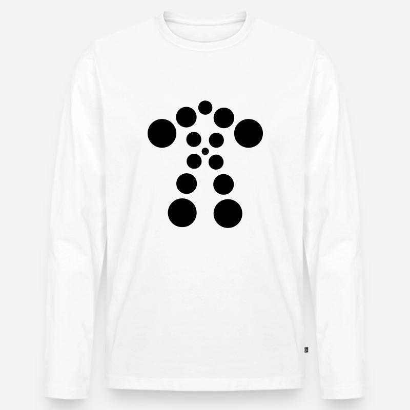 Pilz - Männer Premium Bio Langarmshirt - Weiß