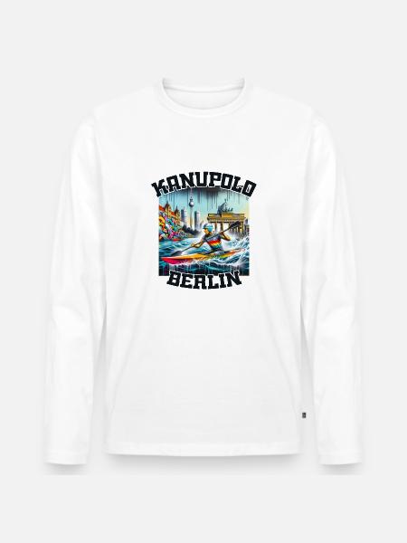 Canoe Polo Berlin Graffiti - Men's Premium Organic Long Sleeve Shirt - white