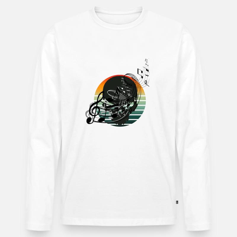1 Test - Männer Premium Bio Langarmshirt - Weiß
