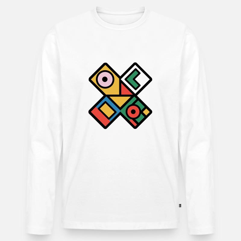 X - Männer Premium Bio Langarmshirt - Weiß