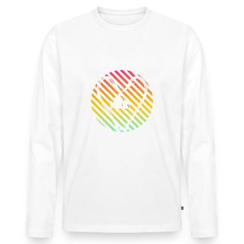 Père et fils, partenaire de pêche passion pêcheur. - T-shirt manches longues Premium bio Homme - blanc - Devant - Nico (187cm)