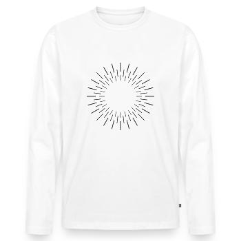 feux d'artifice abstrait - T-shirt manches longues Premium bio Homme - blanc - Devant - Nico (187cm)