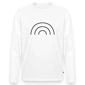 arc-en-ciel abstrait - T-shirt manches longues Premium bio Homme - blanc - Devant - Nico (187cm)