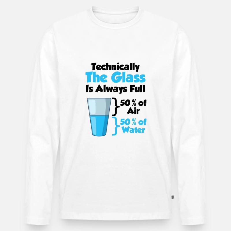 Physik TShirt Physiker Forschung Mathe Geschenk - Männer Premium Bio Langarmshirt - Weiß