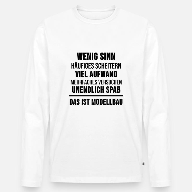 Modellbau Modellbauer Lustiges Geschenk - Männer Premium Bio Langarmshirt - Weiß